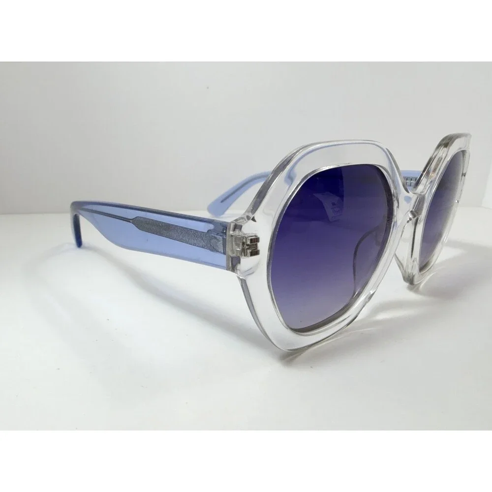 Vincent Chase VC S15126 Polarized Sunglasses Women's Clear Blue Frame Purple